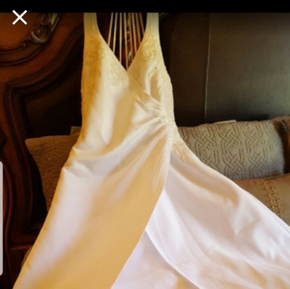 Alfred angelo Designer Wedding Dress Hand- Embroid
